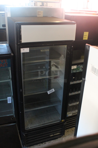 True GDM-26F Metal Commercial Single Door Reach In Freezer Merchandiser w/ Poly Coated Racks. 115 Volts, 1 Phase. Tested and Working!