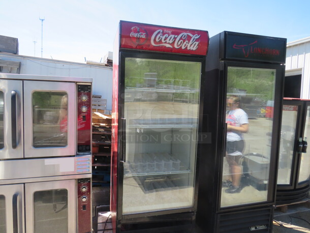 One Beverage Air 1 Door Glass Display Cooler With 3 Racks. Model# MT27. 30X35X78 - Image 1 of 2