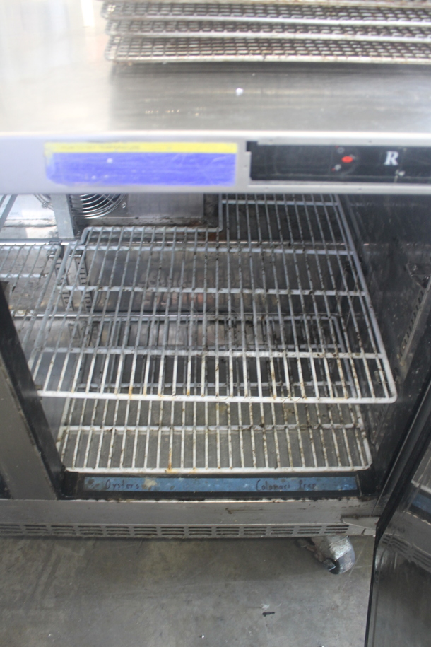 Everest ETBR2 Stainless Steel Commercial 2 Door Undercounter Cooler on Commercial Casters. 115 Volts, 1 Phase. Tested and Working! - Image 3 of 5