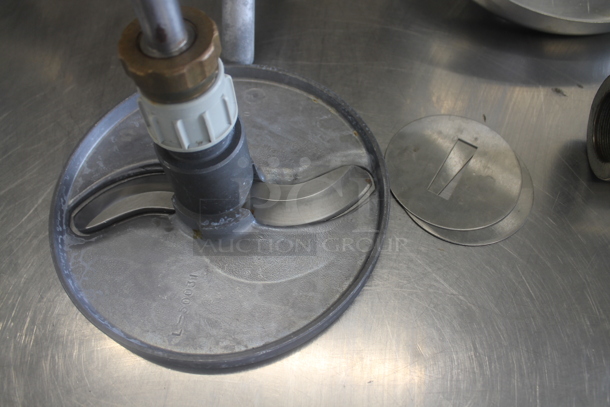 ALL ONE MONEY! Lot of Metal Meat Grinder w/ 2 Trays, Extra Di, S Blade for Pelican Head and Scraper. - Image 3 of 4