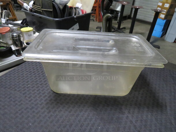1/3 Size 6 Inch Deep Food Storage Container With Lid. 2XBID - Image 1 of 1
