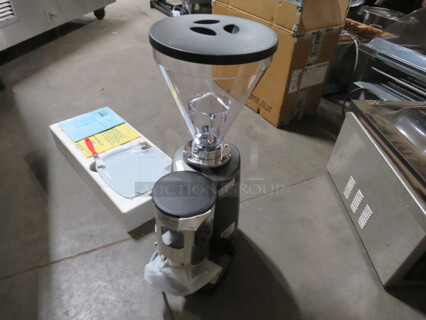One NEW Mazzer Super Jolly Mini Lux Coffee Grinder. 120 Volt. 