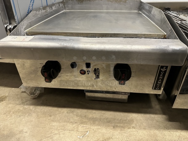 Venancio R24CT-24T Stainless Steel Commercial Countertop Natural Gas Powered Flat Top Griddle. 25,000 BTU. - Image 3 of 5