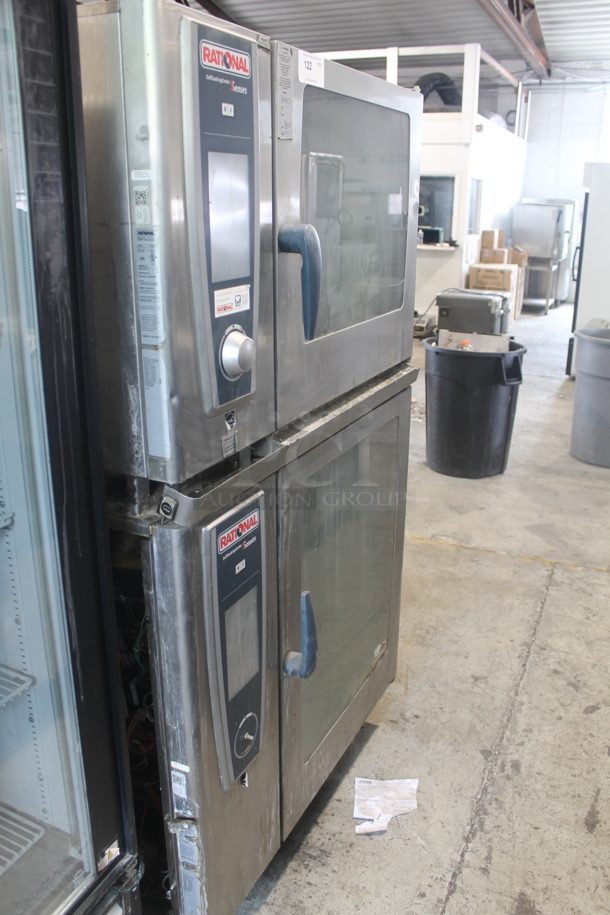 2 Rational SCC WE 62 / SCC WE 102 Self Cooking Center Commercial Stainless Steel Combi Oven With Steel Pan Racks on Commercial Casters. 480V, 3 Phase. 2 Times Your Bid!  - Image 2 of 8