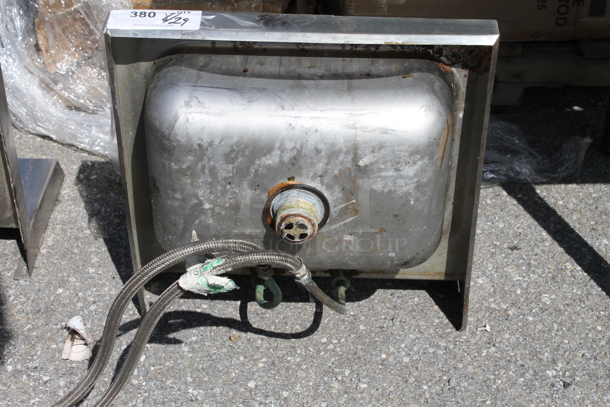 Griffin Stainless Steel Commercial Single Bay Wall Mount Sink w/ Faucet and Handles. - Image 4 of 4