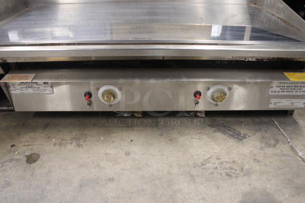 Keating Miraclean 483FLD Stainless Steel Commercial Natural Gas Powered Chrome Top Flat Top Griddle.  - Image 5 of 8