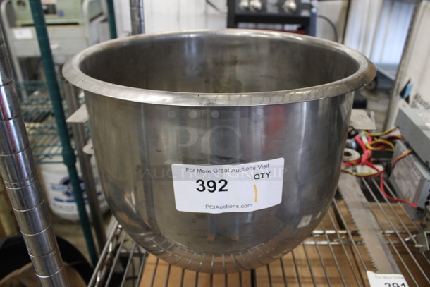 Stainless Steel Commercial 20 Quart Planetary Mixer Bowl. 15x14x12