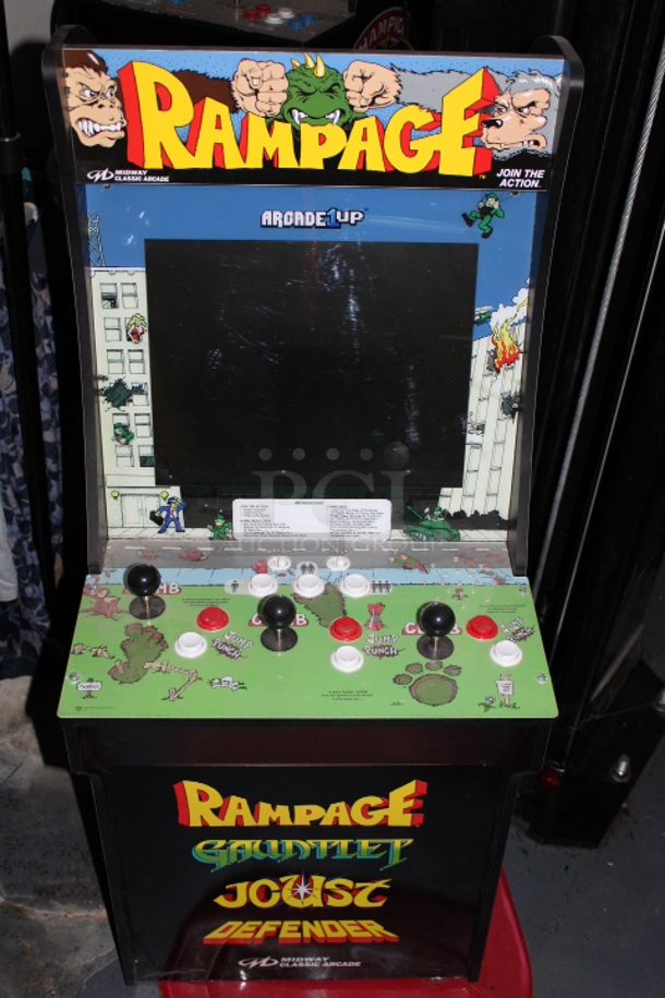 Arcade1Up Rampage 4-In-1 Arcade. Games: Rampage, Gauntlet, Joust, Defender. Working. Out Of Box