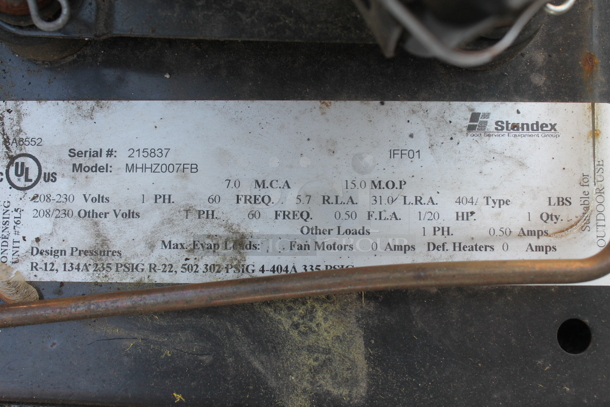 Standex MHHZ007FB Commercial Condensing Unit. 208-230V, 1 Phase. - Image 4 of 4