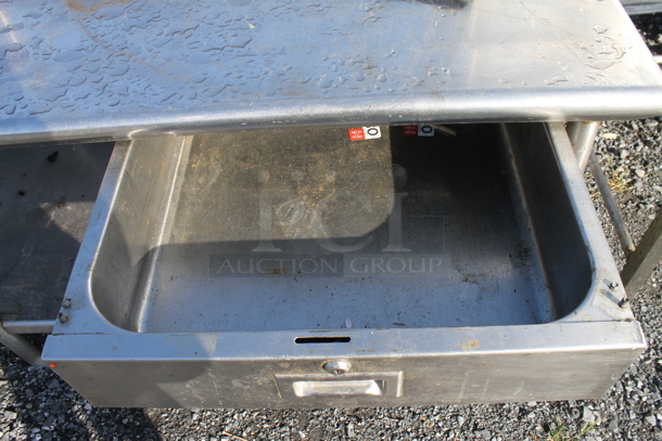 Stainless Steel Commercial Table w/ Under Shelf, Drawer and Back Splash. - Image 3 of 4