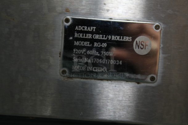 Avantco RG-09 Stainless Steel Commercial Countertop Hot Dog Roller. 120 Volts, 1 Phase. Tested and Working! - Image 4 of 4
