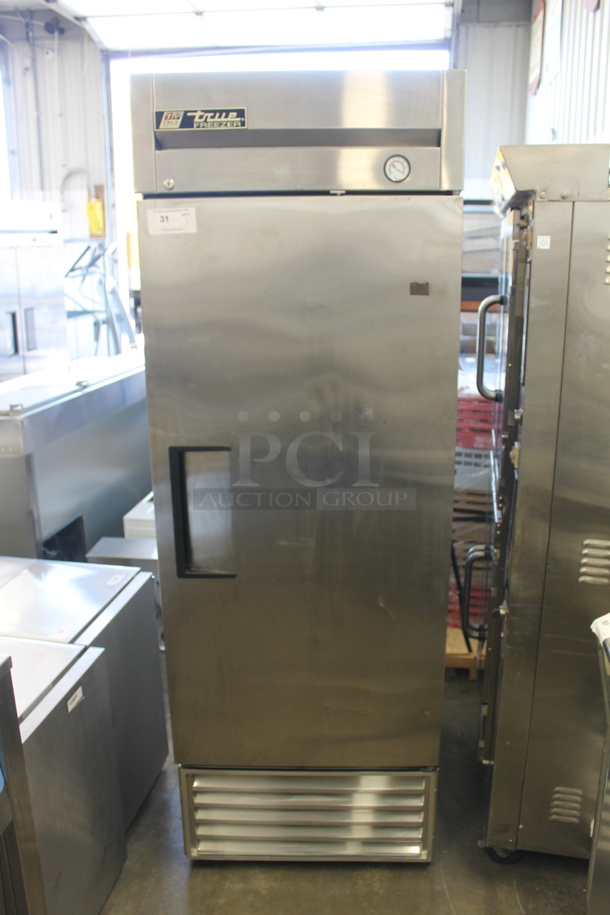 True T-23F 1 Door Stainless Steel Freezer w/ Poly Coated Racks. 115 Volt, 1 Phase. Tested and Working!