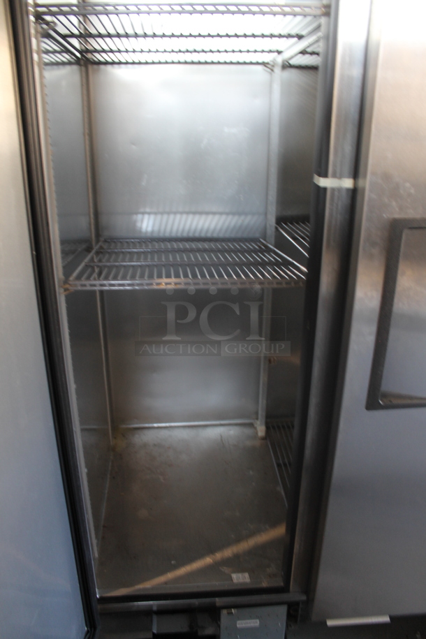 2017 True T-35-HC Stainless Steel Commercial 2 Door Reach In Cooler w/ Poly Coated Racks. 115 Volts, 1 Phase. Tested and Working! - Image 3 of 4