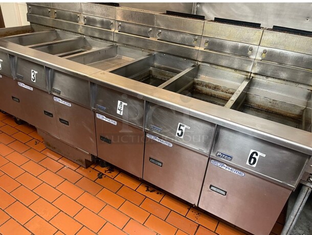 Certified Working Pitco SSH55 50LB. 80,000 BTU Deep Gas Fryer With Filtration System - Image 3 of 5