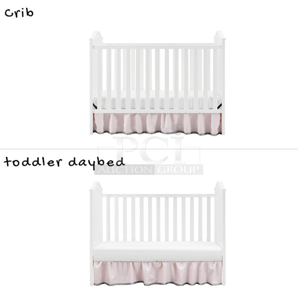 Baby Relax Adelyn 2-in-1 Convertible Crib, White. 54.25in W x 31.5in D x 41.63in H - Image 1 of 12