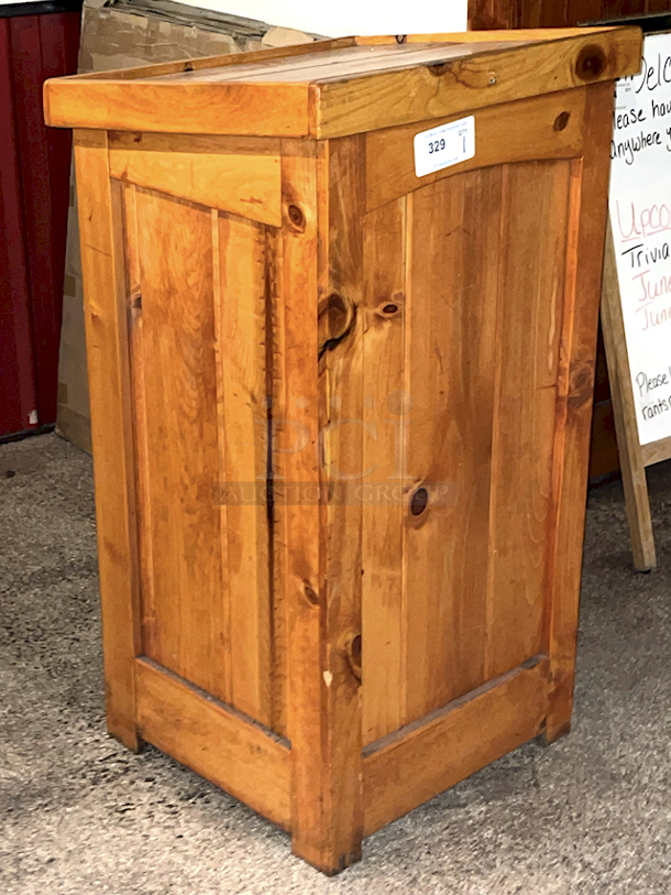 SOLID WOOD Host Station With Storage Space In Back.  - Image 3 of 6
