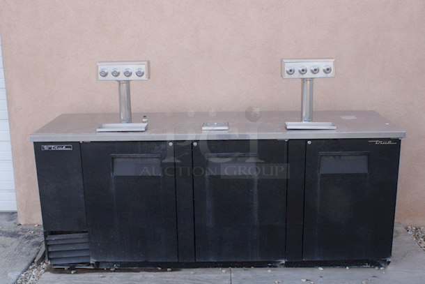NICE! True Kegerator, 3 Door, Dual T-Box, 8 Tap With Glass Washer. In Working Condition When Removed. Has Been Stored Outside 90-3/8"x27-1/8"x37" - Image 4 of 4