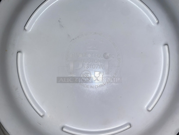 OUTSTANDING!! Thunder Group NS107W 7 1/4" Narrow Rim Nustone White Melamine Plates. 27x Your Bid - Image 3 of 3