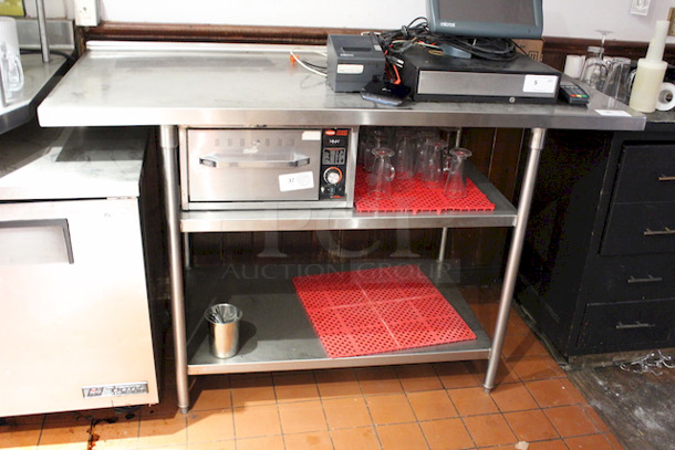 Stainless Steel Prep Table With 2 Under-Shelfs. 
69x30x43 
