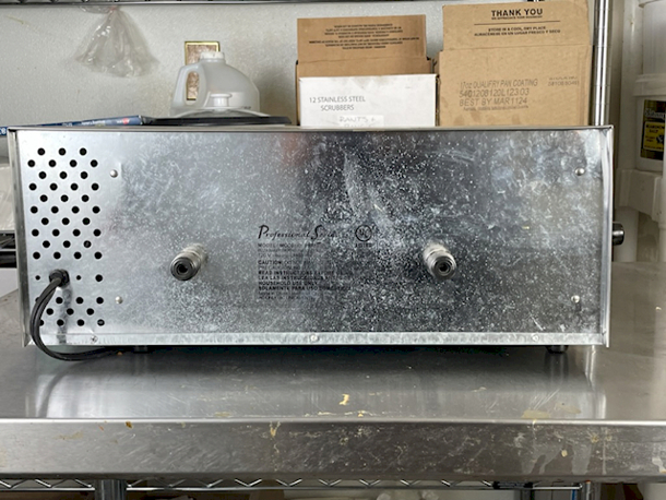 Professional Series PS75891 9-Slice Stainless Steel Toaster Oven (1450-Watt). COOK UP TO A 12 inch PIZZA IN 8 to 10 MINUTES, 
30 MINUTE TIMER, Preheats in minutes, Cook Pizza, Quesadillas, Cookies, & more, REMOVABLE PULL OUT CRUMB TRAY, Oven Quickly Heats To 430-460 Degrees.  - Image 3 of 5