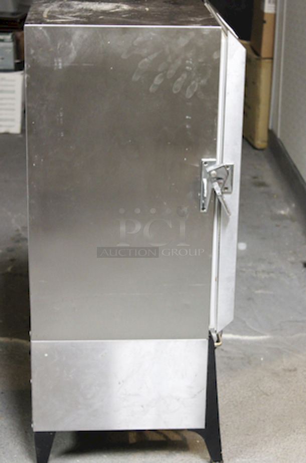 BEAUTIFUL! Silver King Single Valve Milk Dispenser With Platform SKMAJ1. In Working Order. 
15-1/2"W x 17-1/8"D x 39-1/2"H - Image 2 of 6