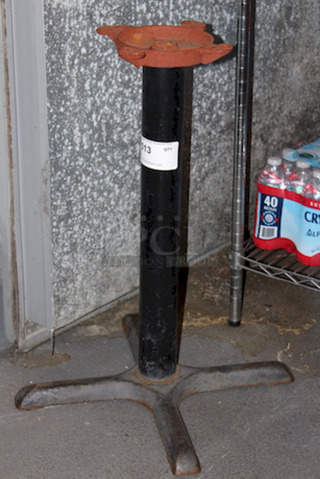 Table Height Column Cast Iron Table Base.
21x28