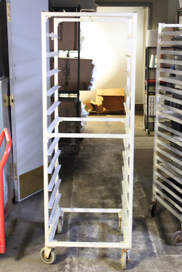 12 Pan End Load Bun/Sheet Pan Rack On Commercial Casters.  - Image 3 of 5