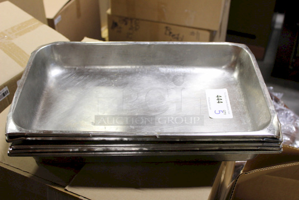 SWEET! 2-1/2" Deep Full Size Hotel Pans, Stainless Steel. 20-3/4x12-3/4x2-1/2. 5x your Bid  - Image 2 of 2