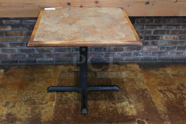 HIGH QUALITY! Solid Wood Table With Cast Iron Base.
34x34x29-1/2 - Image 5 of 5