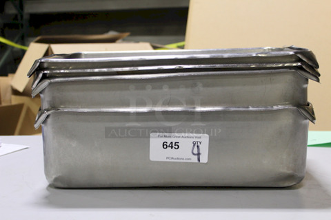 Vollrath Full Size Pans, 6" Deep, Stainless Steel. 4x Your Bid