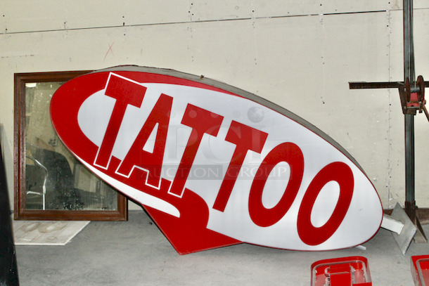 AWESOME! Neon 72-1/2 Neon Tattoo Sign, Double Sided W/ Heavy Duty Wall Mount.  - Image 1 of 4