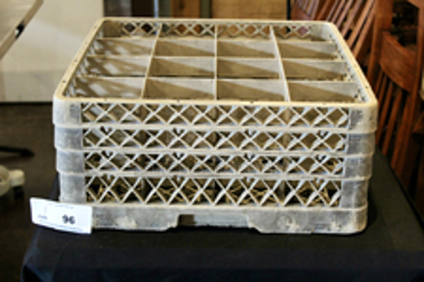 Vollrath TR8DDD Traex® Full-Size Beige 16-Compartment 7 7/8" Glass Rack
19-1/2x19-1/2x8-3/4 
 - Image 3 of 5