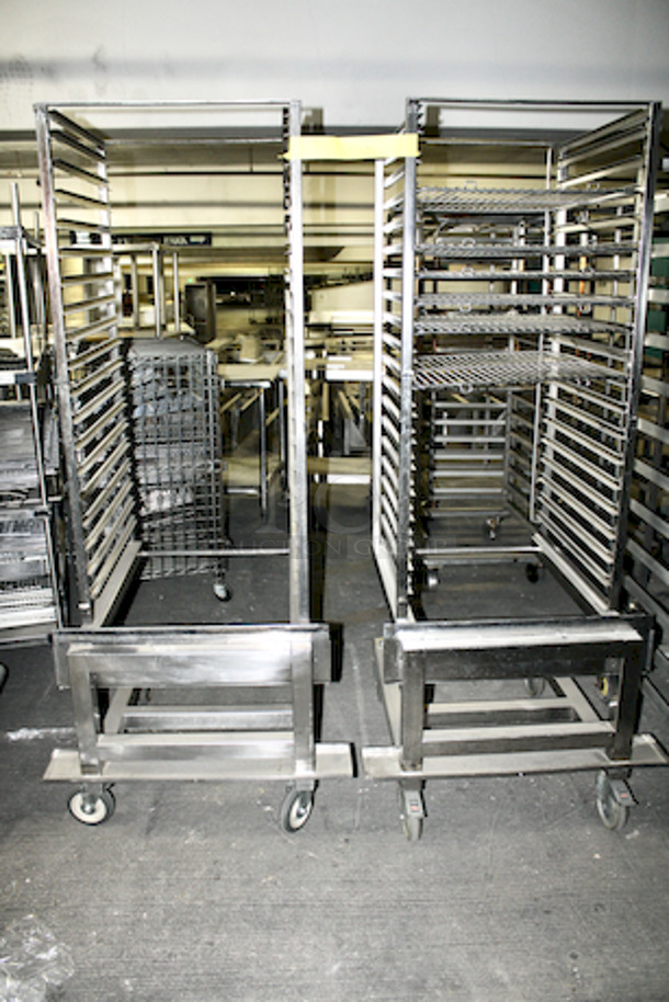 Roll-In Rack for Rethermalizer Ovens - (26) Basket Capacity, Stainless Steel. 34x31x72