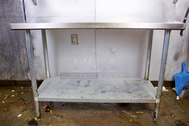 Stainless Steel Work Table With Galvanized Under-Shelf. Approx. Dimensions 48x24x34 - Image 3 of 3