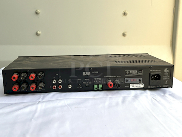 PERFECT WORKING ORDER! OSD Audio SMP250 Mono 250 Watt Single Channel Mono High Current Class A/B Power Subwoofer Amplifier. 250 Watts Peak Power; Variable High-Cut Filter; Front-Mounted Power Meter; Dual Voltage 110 / 220V; Auto Power On/Off - Image 5 of 9
