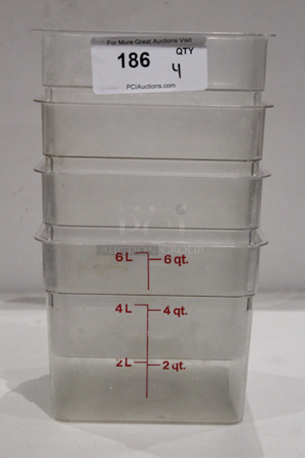 Cambro Camware 45SFCW 4qt Food Storage Container.
7-1/4x7-1/4x7-1/4
4x Your Bid
 - Image 1 of 2