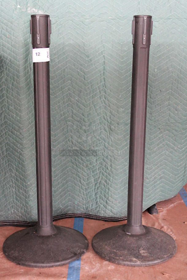 NICE! US Weigh Stations With Weighted Bases, In Great Condition, 39" High. 2x Your Bid - Image 1 of 1