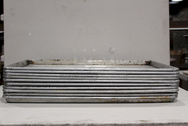 HUGE LOT! Vollrath 9001 Wear-Ever Full Size 16 Gauge 18" x 26" Wire in Rim Aluminum Bun / Sheet Pan
18x25-1/2x1	
12x Your Bid
 - Image 4 of 5