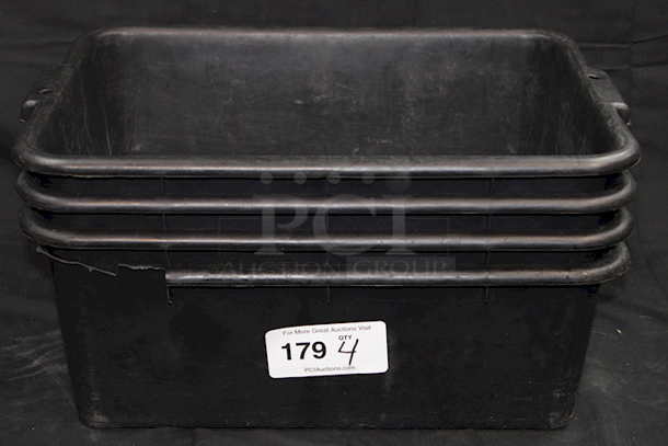 Standard Weight Polypropylene Dish Box, 5″ Depth 20-1/4" x 15-1/2" x 5" 4x Your Bid - Image 1 of 3