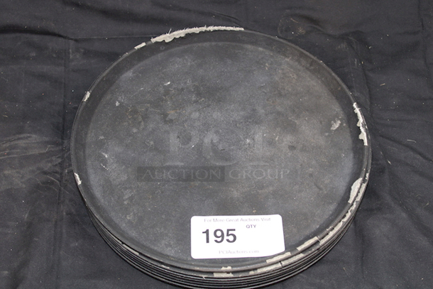 Stack of (7) Round Serving Trays. 7x Your Bid - Image 2 of 2