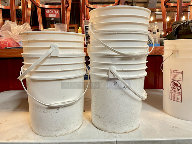 CLEAN!! Lot of 5 Gallon Buckets. 5x Your Bid