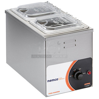 BRAND NEW SCRATCH AND DENT! 2023 Nemco 6145 Stainless Steel Commercial Countertop Food Warmer. 120 Volts, 1 Phase. Tested and Working!