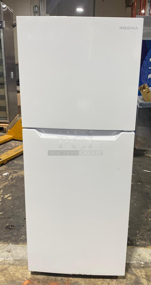 Brand New Scratch & Dent Insignia™ refrigerator with top Freezer - White
 - Image 2 of 5