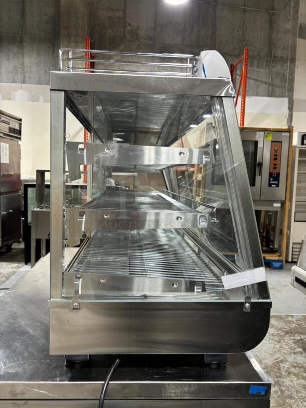 Marchia SHCC186 48" Stainless Steel Heated Countertop Display, Front, Rear Doors
 - Image 4 of 4