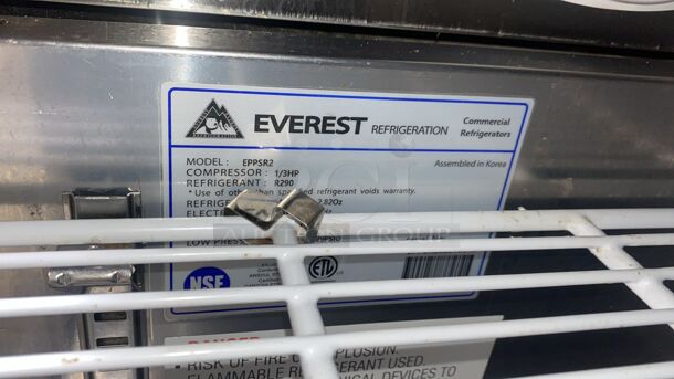 Everest Refrigeration EPPSR2 59 1/8" Pizza Prep Table w/ Refrigerated Base, 115v
 - Image 7 of 7