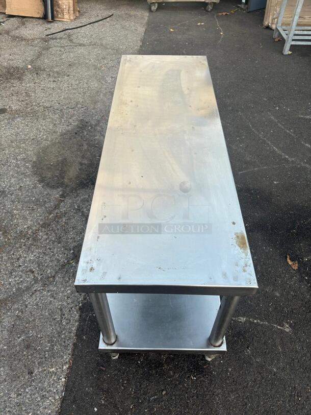 BEAUTIFUL Stainless Steel Table WITH Shelf & Storage Underneath - Image 4 of 4