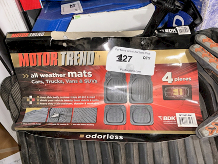 BDK Auto MT-921-BK MOTOR TREND All Weather Mats, 4-Pieces , Odorless. Fits: Cars, Trucks, Vans & Suvs,