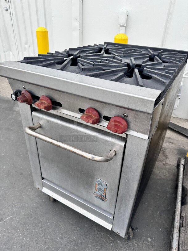 Fully Refurbished Montague 124-S-NG 24 inch Natural Gas Heavy Duty Range - 20,000 BTU Working  - Image 4 of 8