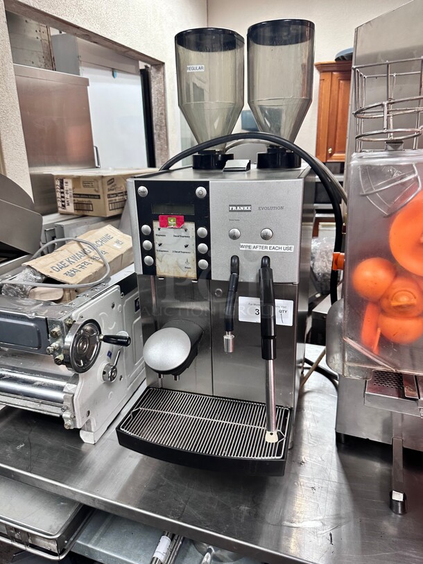 Certified Working! Franke Evolution Commercial 1 Step Super Automatic Espresso Machine NSF 220 Volt 1 Phase  - Image 6 of 9