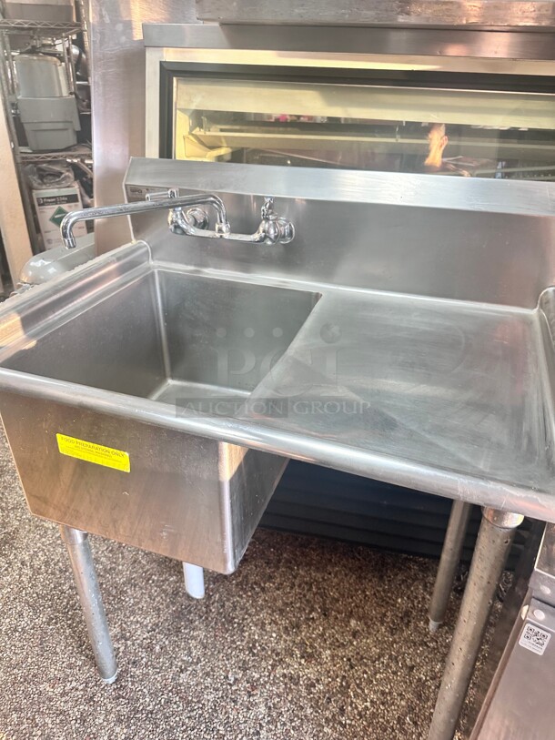 Clean SPG Commercial 36 Inch one Compartment Prep Veg Sink NSF - Image 2 of 7